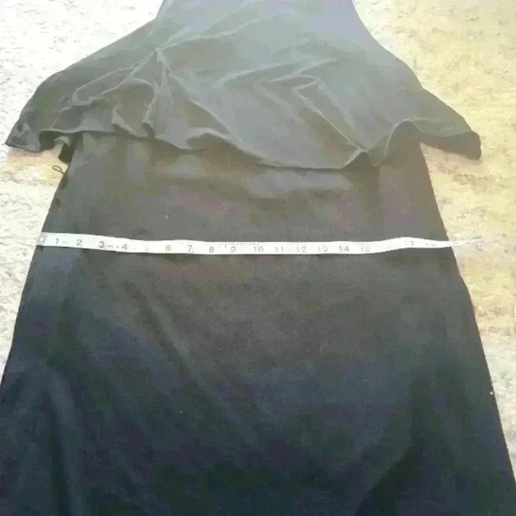 Anne Taylor Womens Black Draped Collar Shift Dress M - Picture 9 of 12